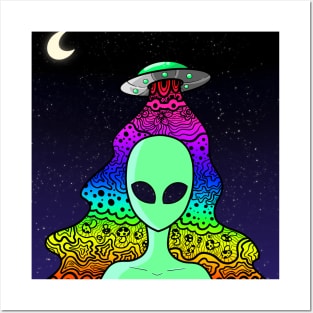 Psychedelic Alien Posters and Art